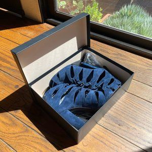 Delman Blue Lace Up High Heel